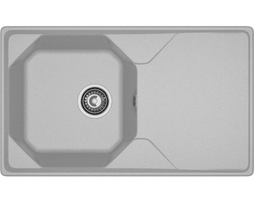 GRANFEST Мойка композит UNIQUE, GF-U-840L, чаш+кр 840*500, серый