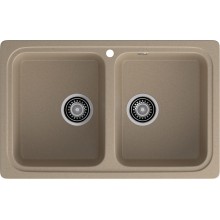 GRANFEST Мойка композит STANDART GF-S--780K  2 чаши 780*510 мм  песочный арт.GF-