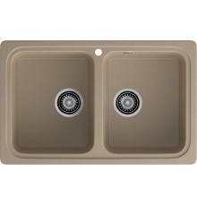 GRANFEST Мойка композит STANDART GF-S--780K  2 чаши 780*510 мм  песочный арт.GF-