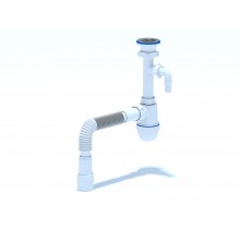 Сифон Ани 1 1/2"  40с отв. с/м с г/тр 40х40/50, ANI PLAST