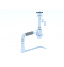 Сифон Ани 1 1/2"  40с отв. с/м с г/тр 40х40/50, ANI PLAST