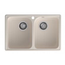 GranFest QUARZ (ECO-15) Мойка 2 чаши 740*480 (белый)