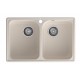 GranFest QUARZ (ECO-15) Мойка 2 чаши 740*480 (белый)