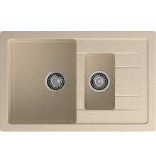 GRANFEST Мойка композит QUADRO GF-Q--775KL 1.5-чаш+крыло 775*500мм, кашемир