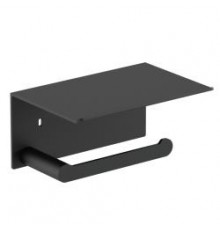 Держатель для туалетной бумаги с полочкой для мобильного телефона Verona черный 16876.N