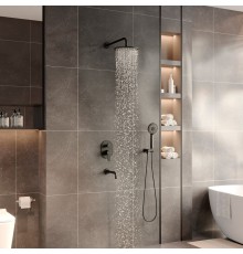 Душевой комплект NARDIS 3R BLACK, черный матовый, BERGES