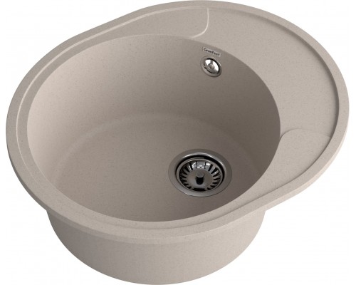 GRANFEST Мойка URBAN 857L  1-чаша+крыло 570*480мм песочный арт.GF-UR-