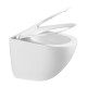 GLAZER WHITE Унитаз подвесной безободковый с сиденьем микролифт, LM, 9614003