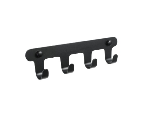 Планка 4 крючка Fixsen, FX-805B-4, черный