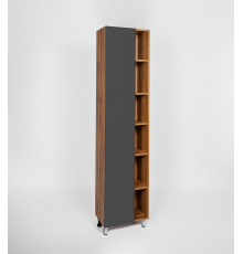 Шкаф-пенал VIANT БОСТОН 45 напольный графит/дуб вотан (VBOS450G-PEN)