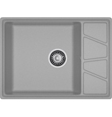 GRANFEST Мойка композит VERTEX, GF-V-680L, чаш+кр 680*500, серый