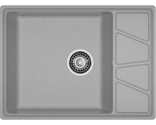 GRANFEST Мойка композит VERTEX, GF-V-680L, чаш+кр 680*500, серый
