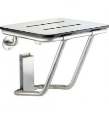 Откидное сиденье для душа с дополнительным креплением к стене 455х400