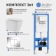 Промо комплект 3в1 IBERICA BLANCA SET.IB.004 (инсталляция, унитаз, кнопка смыва)