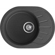 GRANFEST Мойка композит RONDO GF-R--580L  чаша с крылом 579*445мм графит арт.GF-