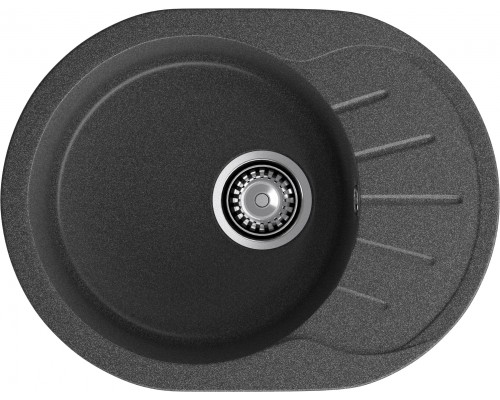 GRANFEST Мойка композит RONDO GF-R--580L  чаша с крылом 579*445мм графит арт.GF-