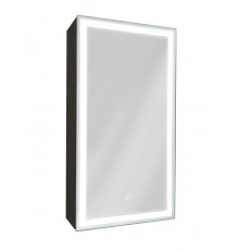Зеркало-шкаф Mirror Box black Led 350х650 правый