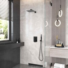 Душевой комплект VENTAS 2S BLACK, черный матовый, BERGES