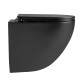 GLAZER BLACK MATT Унитаз подвесной безободковый с сиденьем микролифт,черный, LM, 9612004
