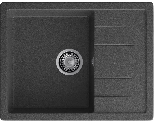 GRANFEST Мойка композит QUADRO GF-Q--650L чаша с крылом  650*500мм графит арт.GF-