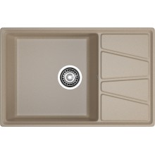 GRANFEST Мойка композит VERTEX, GF-V-780L, чаш+кр 780*500, песочный