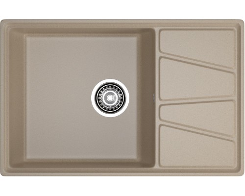 GRANFEST Мойка композит VERTEX, GF-V-780L, чаш+кр 780*500, песочный
