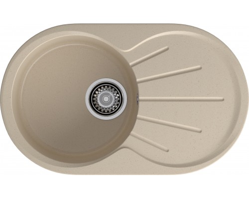GRANFEST Мойка композит RONDO GF-R--750L  чаша с крылом 750*460мм, кашемир