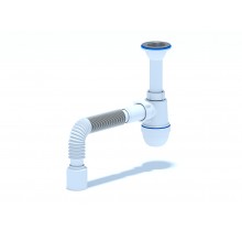 ANI Сифон для раковины 1 1/2"*40 c гибкой трубой 40*50, ANI PLAST