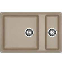 GRANFEST Мойка композит LEVEL, GF-LV-760K, 1.5-чаши 760*500, песочный