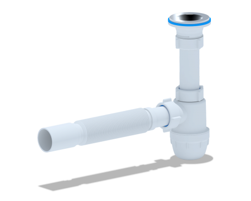 Сифон Ани 1 1/4"* 32 "Юнг" с с гибкой трубой 32*40, ANI PLAST