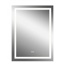 Зеркало Verte LED с часами 500x700