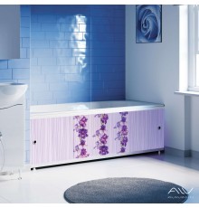 ОПТИМА_Decor Экран для ванны 170 см,ПВХ с офсетной печатью,(ирис-032), ALAVANN