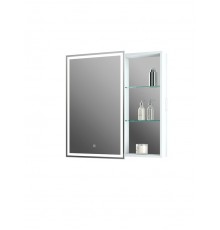 Зеркало-шкаф Aperio LED 800х800 левый с розеткой