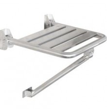 Сиденье для душа с дополнительной трубкой опоры из нержавеющей стали матовой, шт