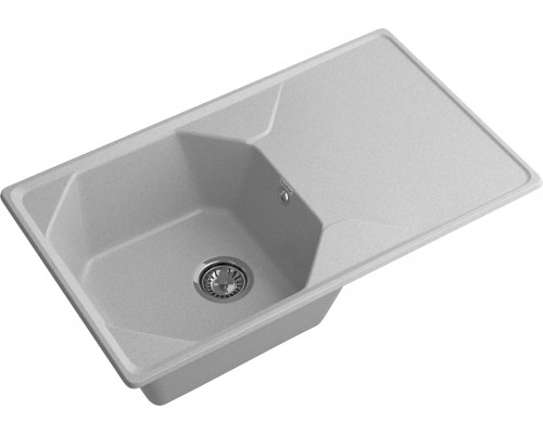 GRANFEST Мойка композит UNIQUE, GF-U-840L, чаш+кр 840*500, серый