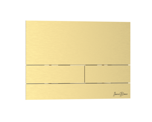 Комплект 2в1 IBERICA BLANCA инсталляция SILENCIO MINI, кнопка смыва INOX-S золото матовое (IB.001М.016.03)