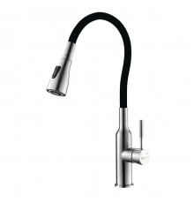 Expert Смеситель для кухни, гиб.излив 203мм, р/ОД, матовый/черный, LM, LM5082S-Black