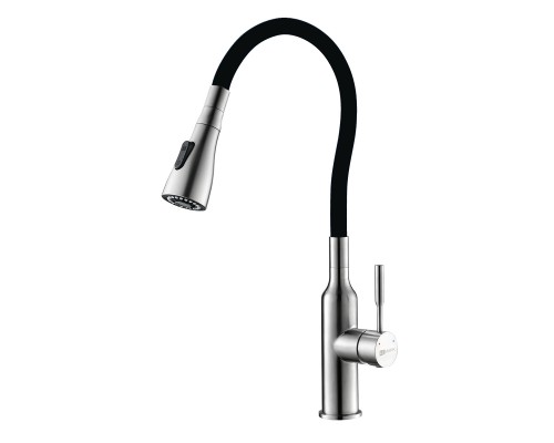 Expert Смеситель для кухни, гиб.излив 203мм, р/ОД, матовый/черный, LM, LM5082S-Black