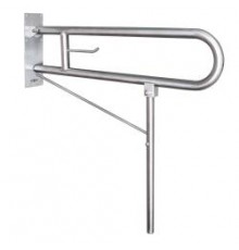 Полукруглый поручень для людей с ограниченными возможностями  с дополнительным опорой, глянцевый.