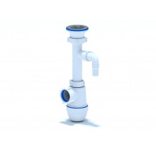 Сифон Ани 1 1/2"* 40с отводом стиральной машины, ANI PLAST