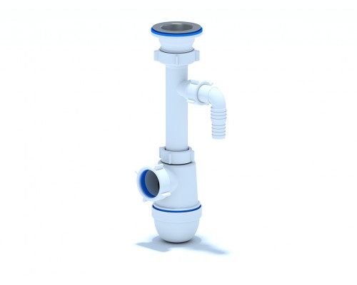 Сифон Ани 1 1/2"* 40с отводом стиральной машины, ANI PLAST