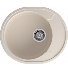 GRANFEST Мойка QUARZ 857L  1-чаша+крыло 570*480мм белый арт.GF-UR-