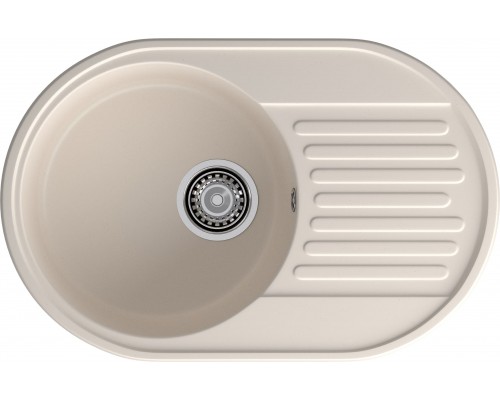 GranFest QUARZ (ECO-18) Мойка чаша+кр 740*480 (белый)