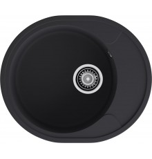 GRANFEST Мойка URBAN 857L  1-чаша+крыло 570*480мм черный арт.GF-UR-
