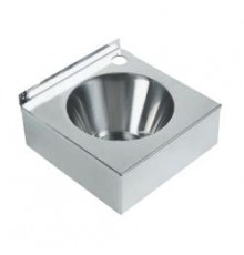 Раковина из нержавеющей стали настенная  квадратная антивандальная 140х300х300 мм, 13038.B, шт