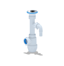 Сифон Ани 1 1/4"* 32 "Юнг" с отводом для стиральной машины, ANI PLAST