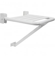 Сиденье для душа с дополнительной трубкой опоры из нержавеющей стали белый