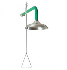 Аварийный душ для промывки глаз настенный из нерж. стали с рычагом SC830SS