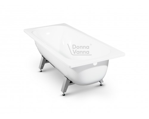 DONNA VANNA Ванна стальная 160x70x40 cм. с опорной подставкой, без ранта, белая орхидея, ВИЗ