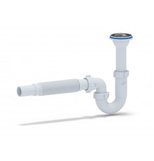 Сифон  АНИ 1 1/4"*32 прямоточный с литым выпуском, с гибкой трубой 32*32 ANI PLAST
